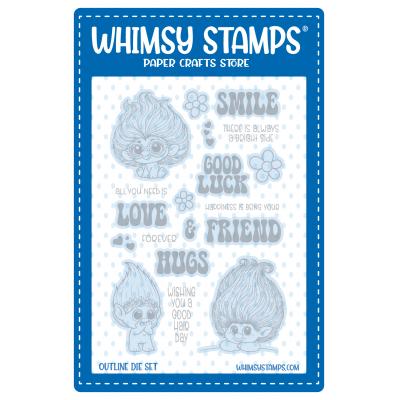 Whimsy Stamps Outline Dies - Troll Friends